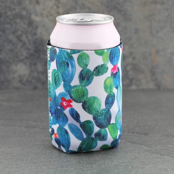 Blue & Green Cactus Drink Sleeve/Cooler - Picture 2 of 2